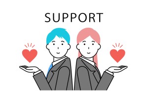サポート　男女
